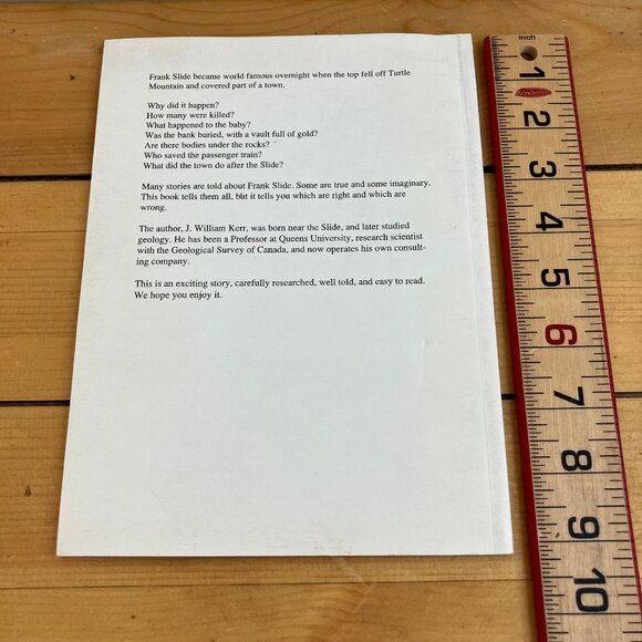 Frank Slide Alberta Canada History Book Mining Landslide Disaster Vintage 1990 - Picture 3 of 3